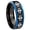 Black And Blue Step Edge, variant on Multiple Fleur De Lis Step Edge Brush Black Tungsten Men Ring 10MM