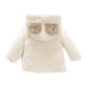 thumbnail image 3 of Gibobby Chamarra de invierno para niños y niñasAbrigo de lana gruesa para niñas pequeñas, abrigo con capucha esponjoso de invierno, chaqueta con y orejas(Blanco, 2-3 Años), 3 of 4