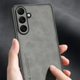 thumbnail image 4 of Case Designed for Samsung Galaxy A13 5G, Slim Fit Classic PU Leather Shockproof Anti-Slip Lightweight Wireless Charging Vintage Phone Case Cover for Samsung Galaxy A13 5G, Gray, 4 of 10
