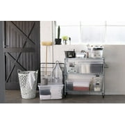 Ezy Storage Solutions 28 Qt Clear Plastic Underbed Storage Box with Latching Lids - Pack of 8