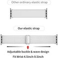 thumbnail image 5 of Loop Strap Compatible with Apple Watch Bands 42mm 44mm, Women Men Adjustable Stretch Sport Nylon Watch Bands , Black, 5 of 6