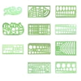 thumbnail image 2 of Maoww 1 Set Circle Stencil Plastic High-quality Convenient Use Eye-catching Templates for Drafting Exquisite Appearance Long Lifespan Type 8, 2 of 6