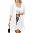 thumbnail image 3 of JuneFish Women Beach Kimono Swimsuit Bathing Suit Cover Up Swimwear Sheer Chiffon Cardigan Tops, 3 of 8