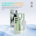 thumbnail image 2 of Case for Samsung Galaxy S25 Ultra, Magsafe Frosted Translucent Camera Frame Kickstand Ultra Slim Drop Protective Anti-Scratch Anti-Fingerprint Phone Cover for Samsung Galaxy S25 Ultra, Lightgreen, 2 of 7