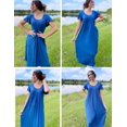 thumbnail image 3 of Ekouaer Long Nightgowns for Women with Pockets Short Sleeves Moo Moos for Women Casual House Dresses, 3 of 6