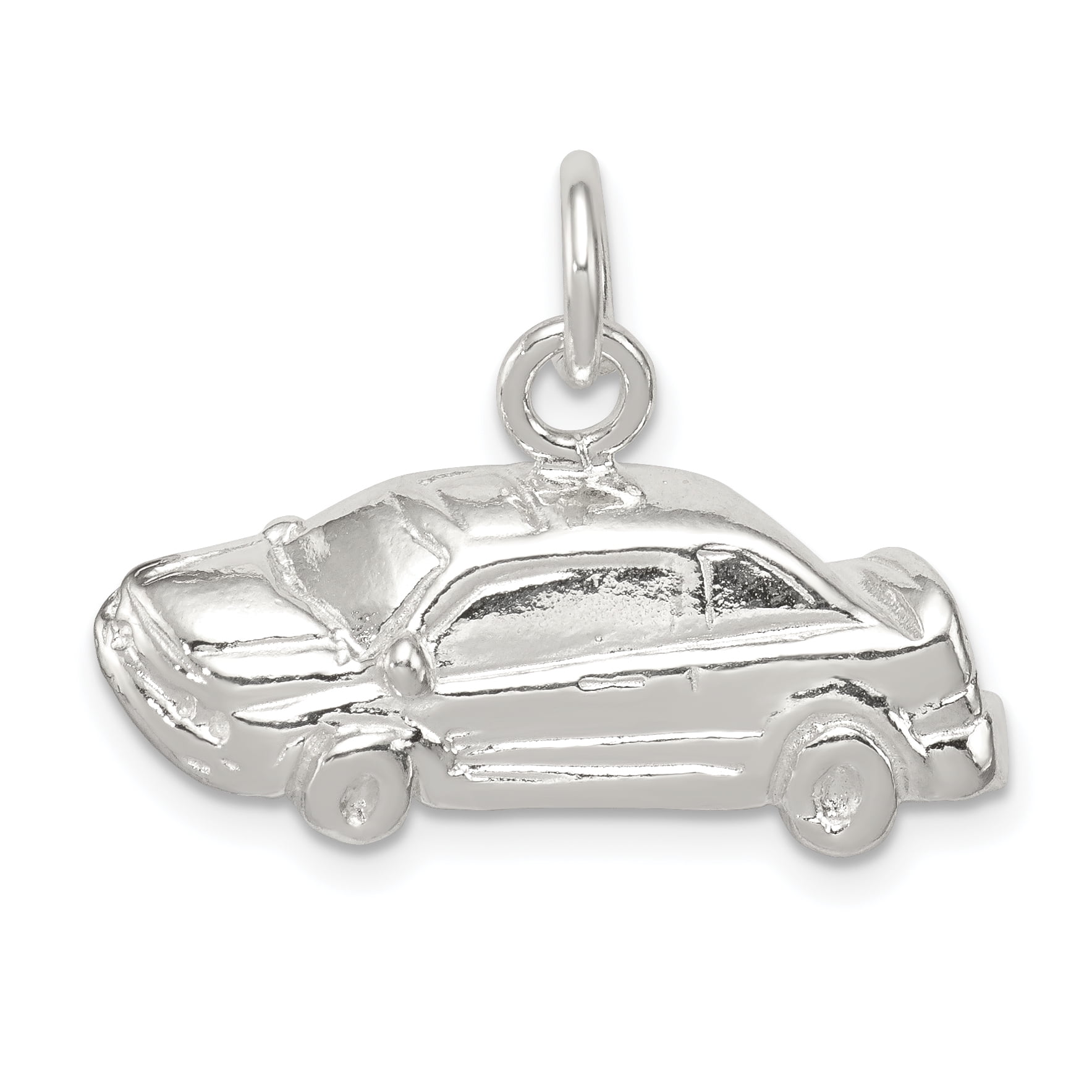 3-D Black Orca Killer Whale Clip-On Charm in 925 Sterling Silver 31x10mm