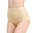 thumbnail image 4 of KOOYTE Women High Waist Cotton Jacquard Briefs Plus Size Female Solid Color Panties Breathable Underwear, 4 of 6