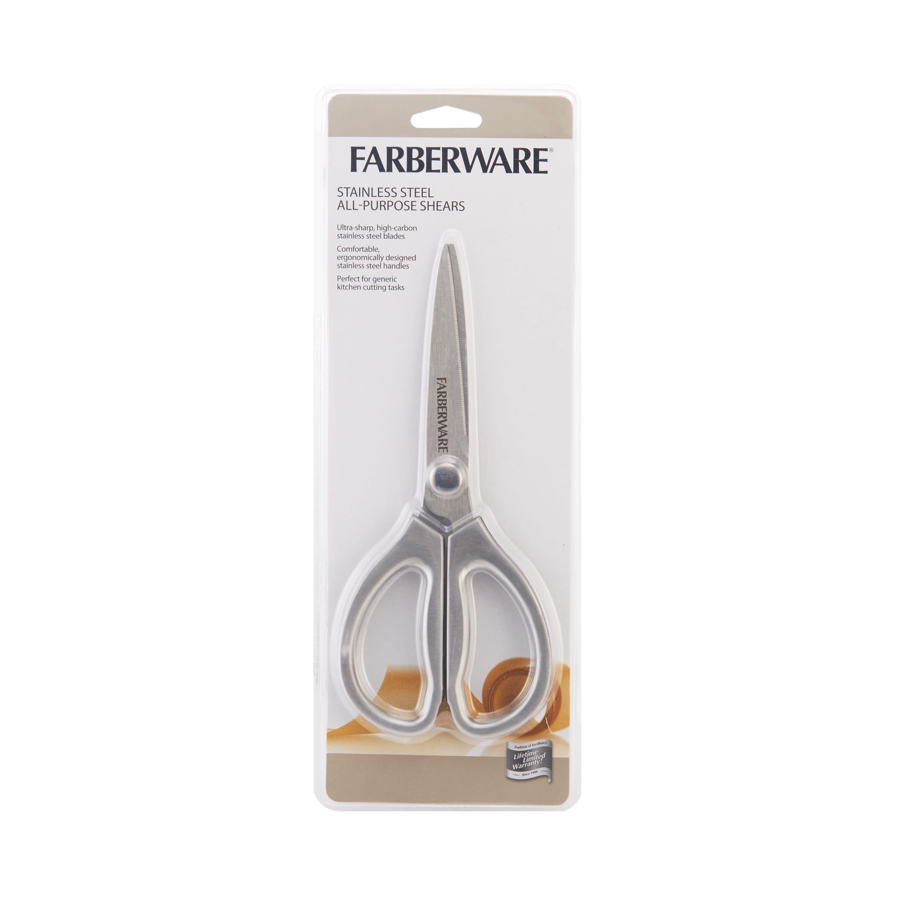 Farberware High Carbon Stamped Stainless Steel Kitchen Scissors