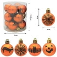 thumbnail image 4 of 12 Pcs Halloween Hanging Ball Ornaments,Orange Purple Halloween Tree Hanging Ornaments,Glitter Pumpkin Bat Spider Web Ball for Halloween Party Haunted House Hanging Decorations, 4 of 9
