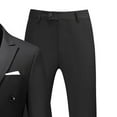 thumbnail image 5 of IYTR Men's Double Breasted Suit Slim Blazer Wedding Party Business Suits Formal Tuxedo 2 Piece Set Black XXXXXL, 5 of 6