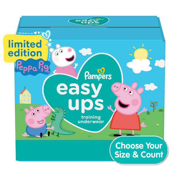Pampers Easy Ups Girls Training Pants Peppa Pig Edition (Choose Your Size & Count)