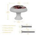 thumbnail image 6 of 4 Pcs Watercolor Cherry Fruit Crystal Glass Drawer Knob Pull Handle Ergonomic 30mm Glow in The Dark Furniture Cabinet Handle for Kitchen Dresser Cupboard Wardrobe, 6 of 7