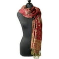 thumbnail image 4 of Peach Couture Elegant Reversible Paisley Pashmina Shawl Wrap, 4 of 4
