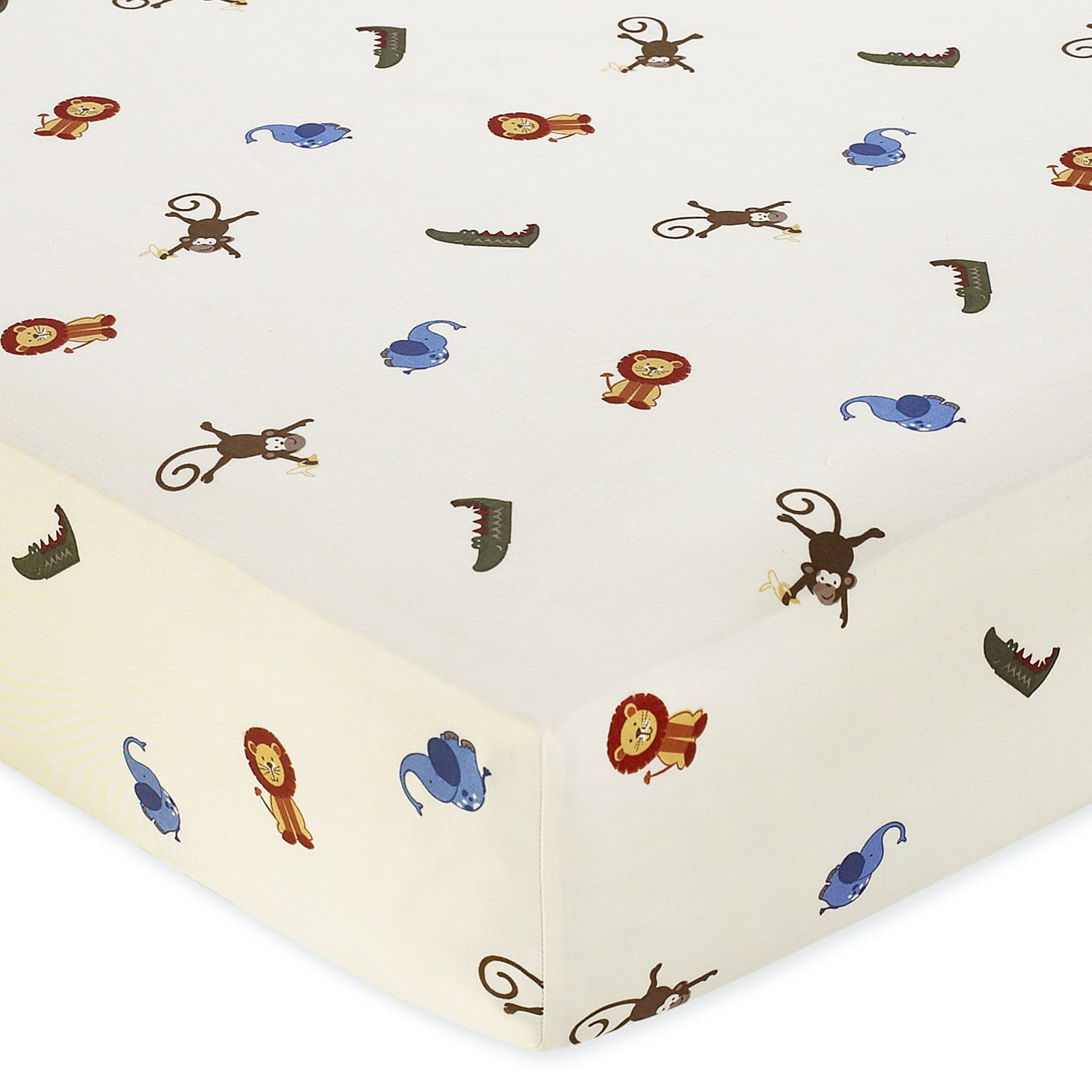 green leaf crib sheet