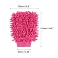 thumbnail image 2 of Uxcell Double-Sided Microfiber Soft Chenille Dusting Wash Mitten, Pink 2 Pack, 2 of 5