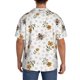 thumbnail image 3 of Balery Bees And Flowers Camisa Casual de Manga Corta con Botones para Hombre, Texturizada, Estilo Cubano, para Playa, Verano-3X-Large, 3 of 5