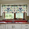 thumbnail image 3 of Yayeee Kitchen Curtains Tier Set of 2 Light Filtering 57"x36" Over Sink Window Panels, Green Animals Pattern, 3 of 7