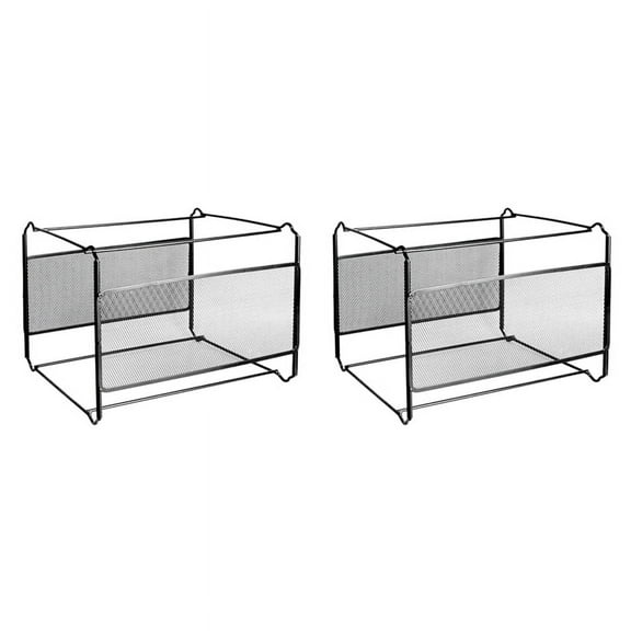 2X A4 Mesh Metal File Organizer Box Hanging Folder Desk Storage Holder Shelf for Office Home