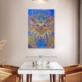 thumbnail image 3 of Elephant Stock Kaleidoscope Cats Vi Wall Art - Vertical Canvas Wall Art - Living Room Wall Decor - Abstract Canvas - Blue And White Decor By Louis Wain - 30" x 45", 3 of 8