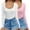 2pcs-white+pink, variant on 2 Pack Women's Scoop Neck Tops Long Sleeve Slim Fit T Shirt Thermal Shirts Basic Tight Tee XS-XXL