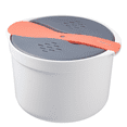 thumbnail image 2 of Four à Micro-Ondes 2L Cuiseur à Riz Récipient Alimentaire Portable Cuiseur Vapeur Multifonction Cuiseur à Riz Boîte à Lunch Bento Ustensiles de Cuisson BX243-2C 2000ml, 2 of 6