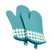 thumbnail image 2 of Matsuzay Guantes de horno resistentes al calor, protección cómoda y estupenda para asar, guantes de horno antideslizantes seguros Herramientas y accesorios para hornear Agua Azul, 2 of 6