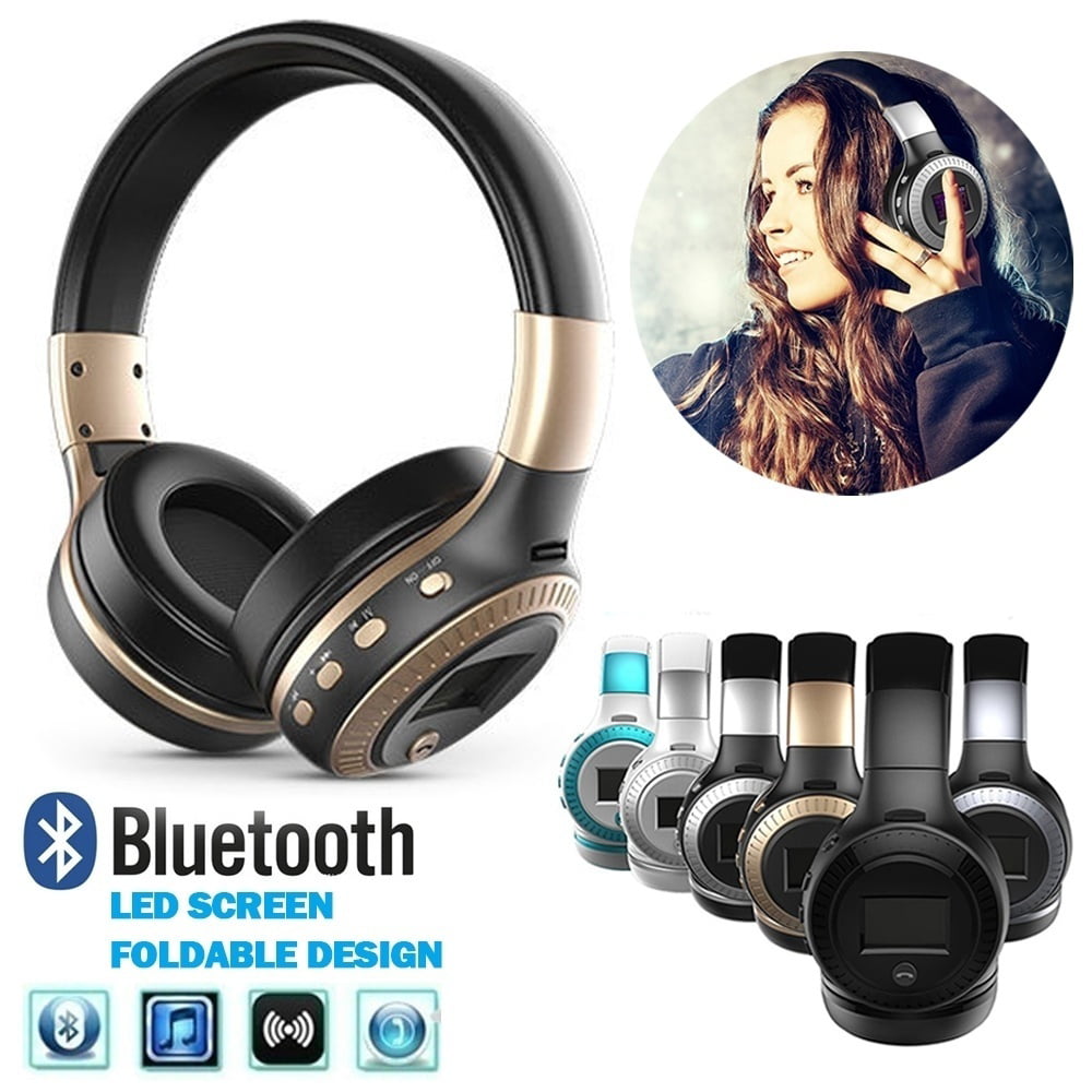 Wireless Bluetooth Over Ear Stereo Foldable Headphones Wireless and Wired Mode 