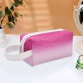 thumbnail image 4 of Bolsa de cosméticos con gradiente, bolsa cosmética con cremallera impermeable de cuero PU de gran capacidad, 4 of 6