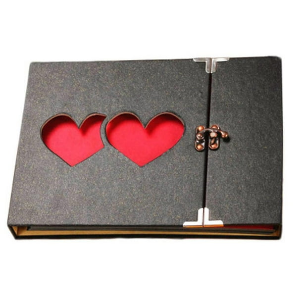 Álbum de fotos para diseñar tú mismo Álbum de recortes Páginas negras Libro de fotos para pegar en álbumes de fotos Boda, Navidad Día de San Valentín Cumpleaños Aniversario