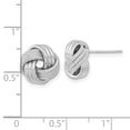 thumbnail image 4 of Auriga Fine Jewelry 14k White Gold Textured Love Knot Stud Earrings for Women (L- 10.5mm, W- 11.5mm), 4 of 4