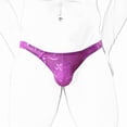 thumbnail image 2 of Tanga de encaje de una pieza para hombre, pantalones T, ropa interior sexy de cintura baja de seda de hielo, 2 of 6
