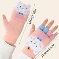 thumbnail image 2 of Gants d'Hiver pour Enfants de 6 à 10 Ans, Unisexes, Réversibles, avec Rabat, Chauds, Tricotés, Sans Doigts, Chauds et Élastiques.,3,C, 2 of 6