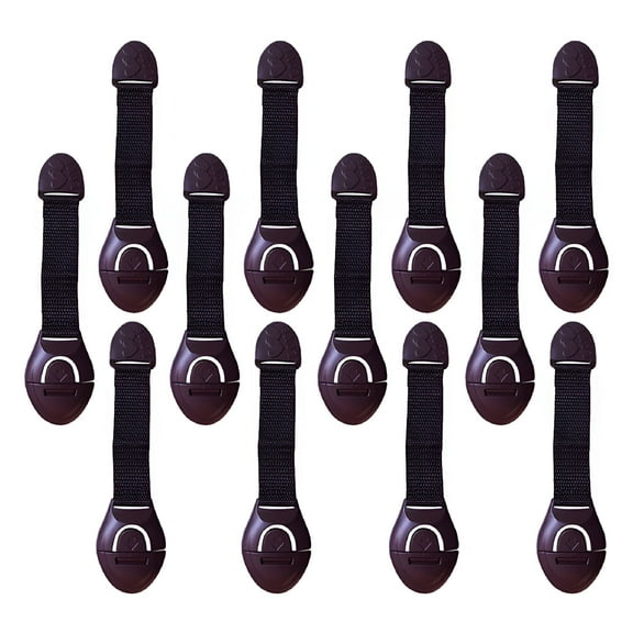 LAMIRO 12pcs Child Safety Cabinet Locks Baby Proof Toilet Locks Fabric Latch Locks