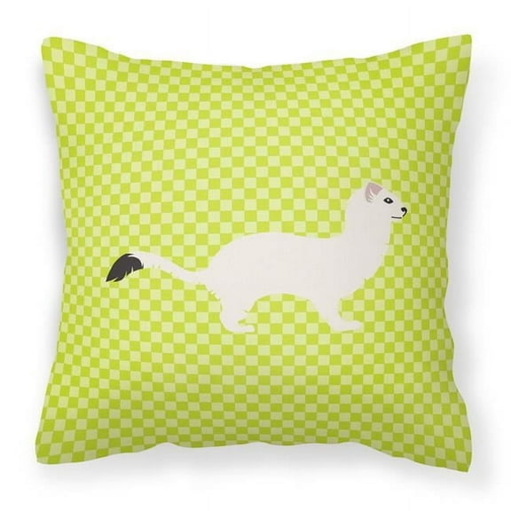 Green Check Themed Fabric Decorative Pillow