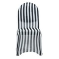 thumbnail image 4 of YCC Linens - 6 Pack Spandex Chair Covers - Black and White Striped, 4 of 7