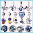 thumbnail image 2 of charms plata Encantos De ley 925 original Compatible Con Pandora Pulsera 925 Mujeres Colgante Joyería galaxy Cielo Estrellado Abalorios, 2 of 4