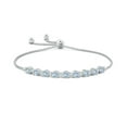 thumbnail image 2 of ANGARA Natural 1.8 ct Aquamarine and Diamond Tennis Bolo Bracelet in 14K White Gold for Women (Size-4mm) | March Birthstone, Anniversary, Jewelry Gift for Women | Natural Aquamarine Bracelet, 2 of 7