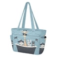 thumbnail image 2 of FORMRS Tote Bag for Women Quilted Large Capacity Travel Work Carry On Shoulder Handbag, Pirate Animals, 2 of 7