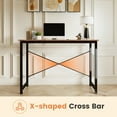 thumbnail image 3 of EDX 44 Inch Computer Desk for Small Spaces, Small Student Study Gaming  Work Writing Desk, Modern Simple PC Table Workstation for Home Office, Rust, 3 of 8