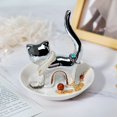 thumbnail image 2 of Bandeja de joyería con soporte para anillos de gato de cerámica MACHAO, 2 of 5