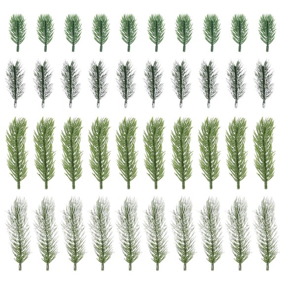 Gymnture christmas 40Pcs Artificial Pine Branches for Christmas Decor & Floral Arrangements