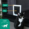 thumbnail image 7 of Hakuna Pets White Large Cat Flap for Screens, Doors & Walls up to 1.97" Thick, for Cats up to 20 lbs, 7 of 7