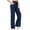 Blue, variant on Petite Yoga Pants for Women High Waist Flare Trousers with Pockets Green L