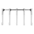 thumbnail image 2 of Heavy Duty White Silver Over The Door Hanger Hanging Rack 5 Hooks Organizer, 2 of 3