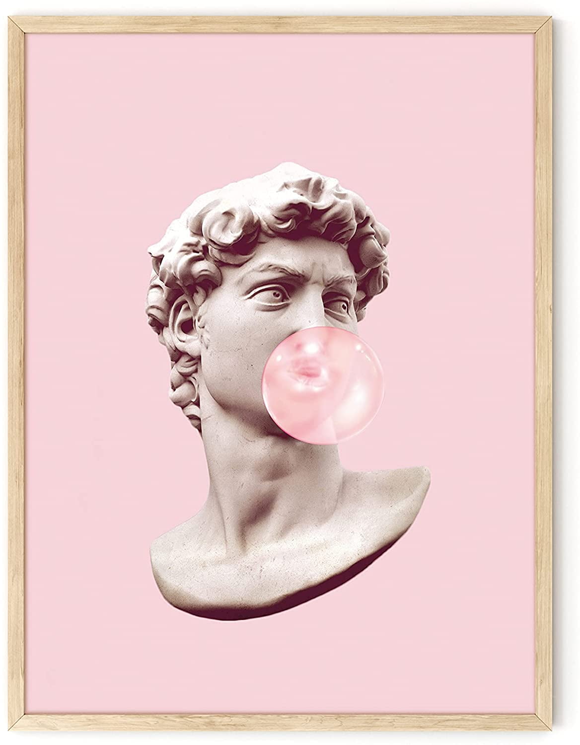 HAUS AND HUES Pink Framed Wall Art, Gum Poster David Bubble Pop Art, Pink  Posters for Room Aesthetic, Pop Art Wall Decor, Preppy Wall Art, Pink Wall  Decor, Pink Aesthetic (Beige Framed,