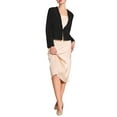 thumbnail image 2 of BLAZER FORMAL DE MUJER CON DETALLES DE TWEED Y MANGAS LARGAS, ESCOTE EN V, CON VOLANTES, CORTO, NEGRO, 2 of 5