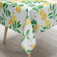 thumbnail image 1 of Yellow Lemon Fabric Tablecloth Bright Flowering Lemons Print Rectangle Table Cloth Stain Resistant Waterproof Wipeable Table Cover for Kitchen Dining Room Picnic Party Banquet,60x84 Inches, 1 of 5