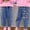 273Blue620, variant on CAIVO Child Girls Casual Jogger Sweatpants With Bow Print Style Comfortable Elastic Waist Soft Blend Pants For Daily Wear Comfort Summer Trousers