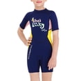 thumbnail image 1 of Soidarity DiveSail Trajes de neopreno para niños Traje de buceo de cuerpo completo Pantalones de manga corta Traje de baño para niños Buceo Snorkel Surf Deportes acuáticos Amarillo L Soidarity OD003679-03, 1 of 6