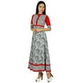 thumbnail image 4 of Bimba Women Anarkali Cotton Kurti Designer Clothing Kurta Blouse 3/4 Sleeve, 4 of 8